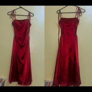 Red Satin Dress